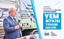 TEKİRDAĞ BÜYÜKŞEHİR BELEDİYESİ’NDEN HAYVAN YETİŞTİRİCİLERİNE YEM BİTKİSİ TOHUM DESTEĞİ