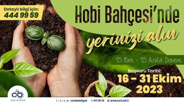 HOBİ BAHÇELERİ KİRAYA VERİLECEK