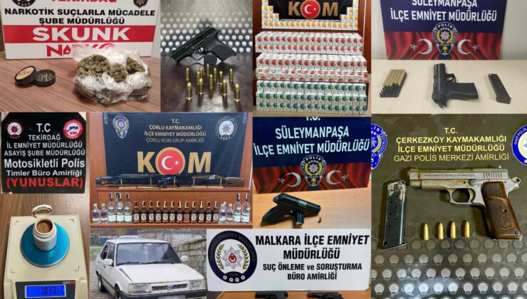 EMNİYET DENETİMLERİNDE 67 KİŞİ TUTUKLANDI