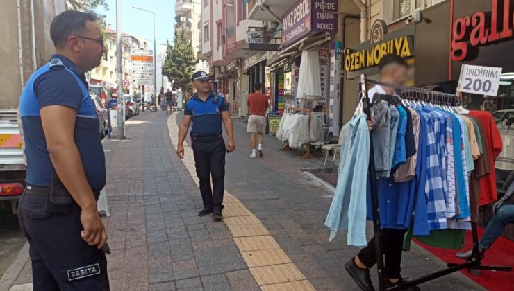 Zabıtadan Kaldırım İşgali Denetimi