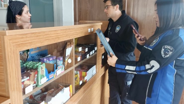 Çorlu Zabıtasından Okul Kantinlerine Sıkı Denetim