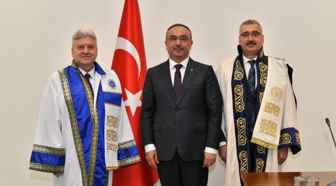 NAMIK KEMAL ÜNİVERSİTESİNDEN  ESKİ CUMHURBAŞKANI PROF. DR. GJORGE IVANOV’A FAHRİ DOKTORA