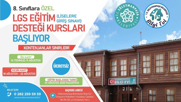 LGS Adayları Dikkat! Bilgi Evi Başvuruları 14 Temmuzda Başlıyor