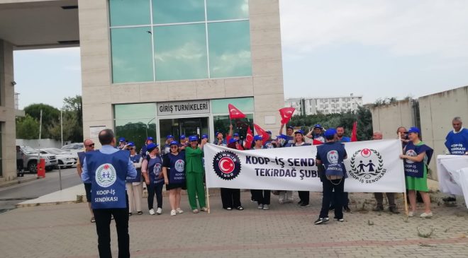 İŞÇİLER HAYKIRDI “SADAKA DEĞİL HAKKIMIZI İSTİYORUZ”