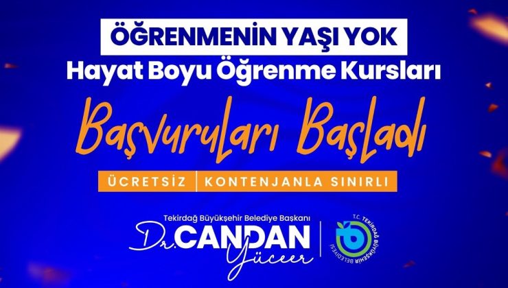 TEKİRDAĞ’DA KÜLTÜR, SANAT VE SPOR KURSLARI BAŞLIYOR