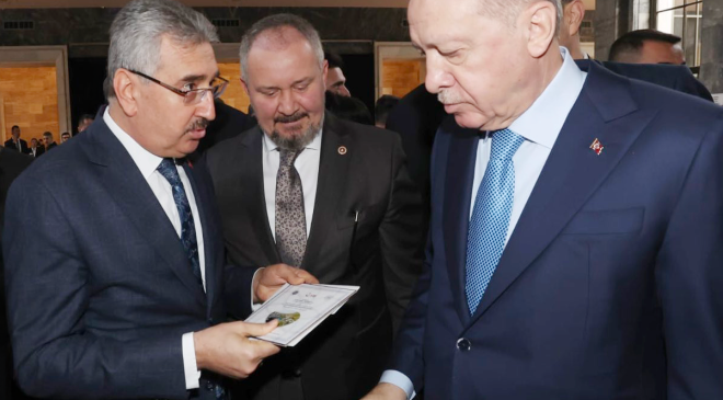 ERDOĞAN REKTÖR ŞAHİN’İ KABUL ETTİ