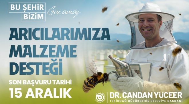 BÜYÜKŞEHİR’DEN ARICILARA MALZEME DESTEĞİ
